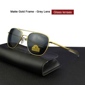 RE Sunglasses Man American Army Military Aviation Pilot Sun Glasses Glass Lens Woman Luxury Brand Vintage Metal Titanium Frame (Frame Color: RE58, Lenses Color: C2)