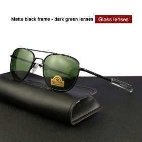 RE Sunglasses Man American Army Military Aviation Pilot Sun Glasses Glass Lens Woman Luxury Brand Vintage Metal Titanium Frame (Frame Color: RE55, Lenses Color: C12)