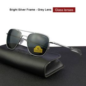RE Sunglasses Man American Army Military Aviation Pilot Sun Glasses Glass Lens Woman Luxury Brand Vintage Metal Titanium Frame (Frame Color: RE58, Lenses Color: C3)