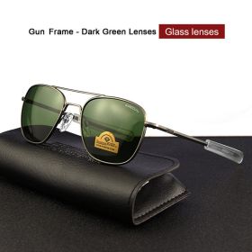RE Sunglasses Man American Army Military Aviation Pilot Sun Glasses Glass Lens Woman Luxury Brand Vintage Metal Titanium Frame (Frame Color: RE58, Lenses Color: C11)