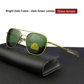 RE Sunglasses Man American Army Military Aviation Pilot Sun Glasses Glass Lens Woman Luxury Brand Vintage Metal Titanium Frame (Frame Color: RE55, Lenses Color: C7)
