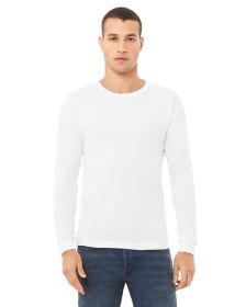 Unisex Jersey Long-Sleeve T-Shirt - RED - S (Color: White, size: M)