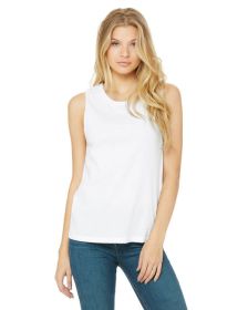Ladies' Jersey Muscle Tank - WHITE - S (Color: White, size: L)