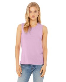 Ladies' Jersey Muscle Tank - WHITE - S (Color: LILAC, size: L)