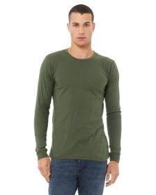 Unisex Jersey Long-Sleeve T-Shirt - RED - S (Color: MILITARY GREEN, size: S)