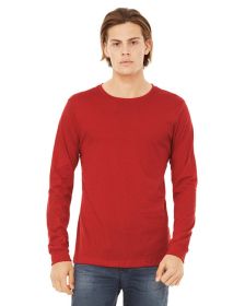 Unisex Jersey Long-Sleeve T-Shirt - RED - S (Color: Red, size: M)