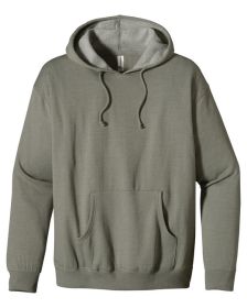 Adult Organic/Recycled Heathered Fleece Pullover Hooded Sweatshirt - BERRY - S (Color: MILITARY GREEN, size: M)