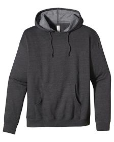 Adult Organic/Recycled Heathered Fleece Pullover Hooded Sweatshirt - BERRY - S (Color: CHARCOAL, size: 2XL)