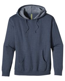 Adult Organic/Recycled Heathered Fleece Pullover Hooded Sweatshirt - BERRY - S (Color: WATER, size: M)