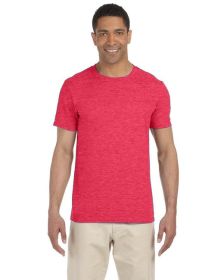 Pack Of 5 Gildan G640 Adult Softstyle T-Shirt (Color: HEATHER RED, size: M)
