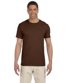 Pack Of 5 Gildan G640 Adult Softstyle T-Shirt (Color: DARK CHOCOLATE, size: S)