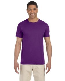 Pack Of 5 Gildan G640 Adult Softstyle T-Shirt (Color: Purple, size: L)