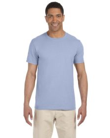 Pack Of 5 Gildan G640 Adult Softstyle T-Shirt (Color: LIGHT BLUE, size: S)
