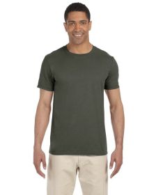 Pack Of 5 Gildan G640 Adult Softstyle T-Shirt (Color: MILITARY GREEN, size: S)