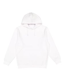 LAT 6926 Adult Pullover Fleece Hoodie (Color: White, size: L)