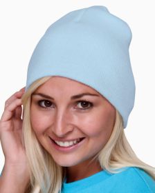 Bayside BA3810 100% Acrylic Beanie (Color: LIGHT BLUE, size: OS)