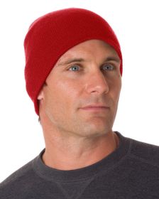 Bayside BA3810 100% Acrylic Beanie (Color: Red, size: OS)