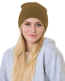 Bayside BA3810 100% Acrylic Beanie (Color: COYOTE BROWN, size: OS)