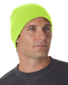 Bayside BA3810 100% Acrylic Beanie (Color: LIME GREEN, size: OS)