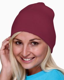 Bayside BA3810 100% Acrylic Beanie (Color: BURGUNDY, size: OS)