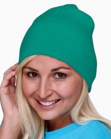 Bayside BA3810 100% Acrylic Beanie (Color: KELLY GREEN, size: OS)