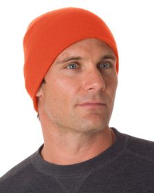 Bayside BA3810 100% Acrylic Beanie (Color: BRIGHT ORANGE, size: OS)