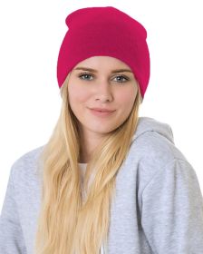 Bayside BA3810 100% Acrylic Beanie (Color: BRIGHT PINK, size: OS)