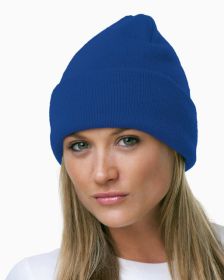 Bayside BA3825 100% Acrylic Knit Cuff Beanie (Color: ROYAL BLUE, size: OS)