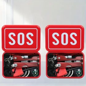 8 Item Emergency Survival Kit, Flint, Essential For The Home, Essential For The Outdoors, Ideal Gifts For Men, Gifts For Women (Quantity: 2)