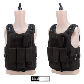 AmphibiousJungle Equipment Game Training Tactical Bottom Shirt Multifunctional Military Vest, Camouflage Outdoor Quick Release Tactical Vest (Color: desert color)